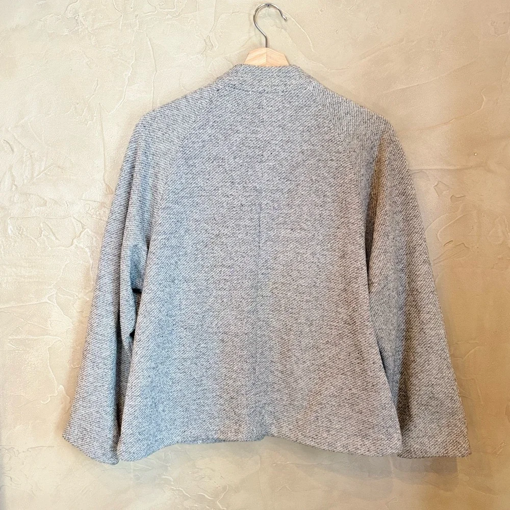 Madewell Textured Open Front Jacket Gray Minimalist Blazer M - Picture 9 of 15